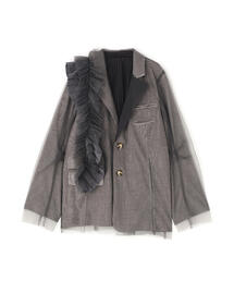 AULA AILA（アウラアイラ）の「AULA AILA/アウラアイラ/REVERSIBLE SHEER JACKET/リバーシブルシアージャケット（テーラードジャケット）」