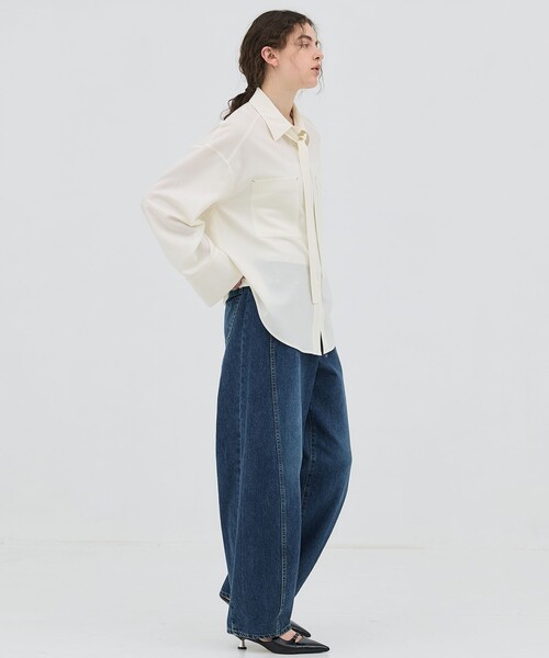 PUBLIC TOKYO（パブリックトウキョウ）の「【2026春新作】PUBLIC DENIM CURVE（デニムパンツ・レディース・ブルー/ライトブラック・3/2/1）」の7枚目の写真