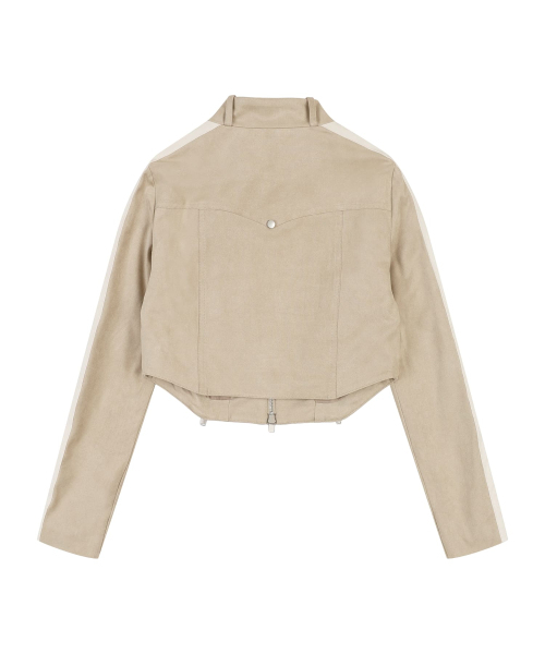 ORDINARY HOLIDAY（オーディナリー ホリデー）の「SUEDE CROP JACKET [BEIGE]（その他アウター・レディース・その他・FREE）」の3枚目の写真