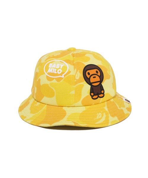 A BATHING APE(アベイシングエイプ)の「ABC CAMO BABY MILO HAT(ハット・キッズ・イエロー・FREE)」の1枚目の写真