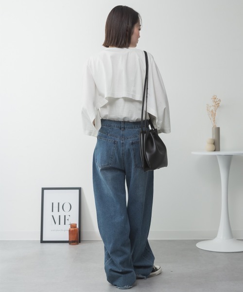 aity(アイティ)の「M-5L ナチュラルケープ&インナー セットアップTシャツ 夏服(Tシャツ/カットソー・レディース・ホワイト/ミント/ベージュ/ブラック/杢グレー・4L~5L/LL~3L/M~L)」の20枚目の写真