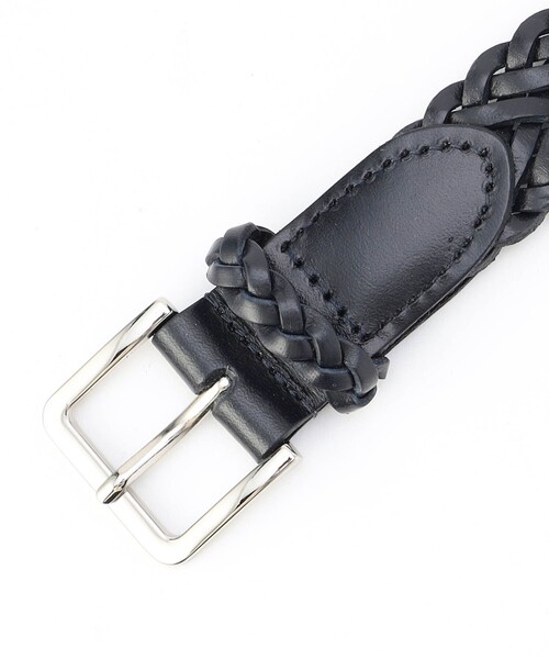 MONSIEUR NICOLE（ムッシュニコル）の「【ex/tra】レザーメッシュベルト（ベルト・メンズ・ブラック/ネイビー・FREE）」の2枚目の写真