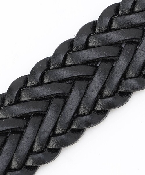 MONSIEUR NICOLE（ムッシュニコル）の「【ex/tra】レザーメッシュベルト（ベルト・メンズ・ブラック/ネイビー・FREE）」の4枚目の写真