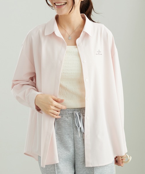 BELLUNA PLUS(ベルーナ)の「<E/A>ラッシュガードシャツ(シャツ/ブラウス・レディース・ブルー/ストライプ/ピンク・MEDIUM/LARGE/X-LARGE)」の9枚目の写真