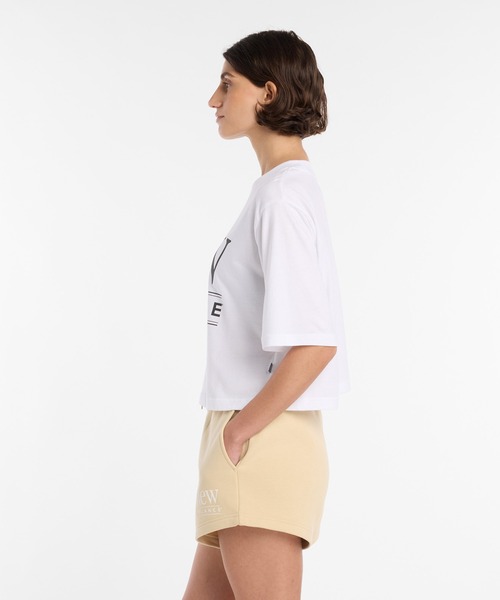 NEW BALANCE(ニューバランス)の「リイマジンドリラックスTシャツ(Tシャツ/カットソー・レディース・ホワイト/ライトピンク・SMALL/MEDIUM/LARGE/X-LARGE)」の3枚目の写真