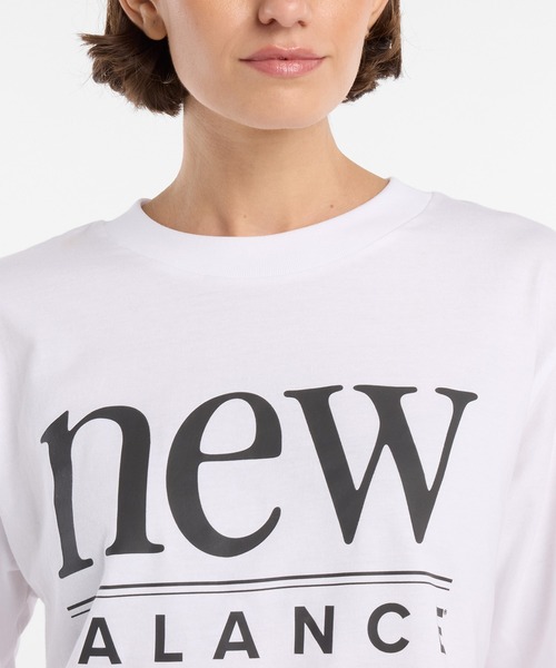 NEW BALANCE(ニューバランス)の「リイマジンドリラックスTシャツ(Tシャツ/カットソー・レディース・ホワイト/ライトピンク・SMALL/MEDIUM/LARGE/X-LARGE)」の5枚目の写真