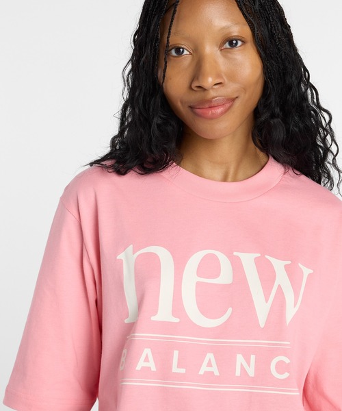 NEW BALANCE(ニューバランス)の「リイマジンドリラックスTシャツ(Tシャツ/カットソー・レディース・ホワイト/ライトピンク・SMALL/MEDIUM/LARGE/X-LARGE)」の9枚目の写真
