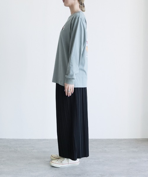 reca(レカ)の「恐竜おばけ刺繍&プリントロゴTシャツ(Tシャツ/カットソー・レディース・グレー系その他/オフホワイト/ブルー系その他・FREE)」の10枚目の写真
