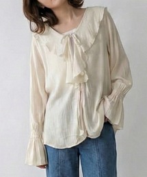 Muscat（マスカット）の「ラッフルレーヨンフリルシャツ（シャツ/ブラウス）」