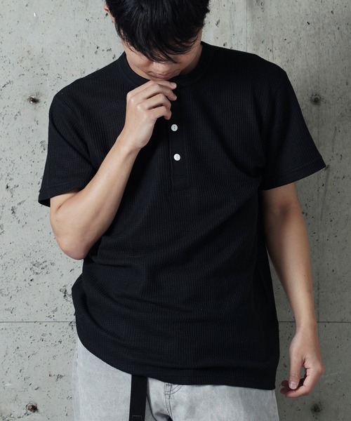 JEMORGAN(ジェーイーモーガン)の「"04"≪JEMORGAN≫パックT ワッフル ヘンリーネック 半袖Tシャツ(Tシャツ/カットソー・メンズ・オフホワイト/ブラック/アイボリー・SMALL/MEDIUM/LARGE/X-LARGE)」の14枚目の写真