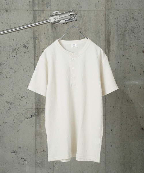 JEMORGAN(ジェーイーモーガン)の「"04"≪JEMORGAN≫パックT ワッフル ヘンリーネック 半袖Tシャツ(Tシャツ/カットソー・メンズ・オフホワイト/ブラック/アイボリー・SMALL/MEDIUM/LARGE/X-LARGE)」の12枚目の写真