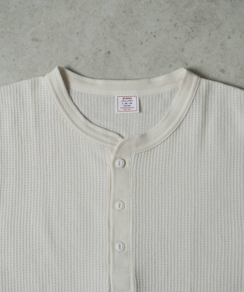 JEMORGAN(ジェーイーモーガン)の「"04"≪JEMORGAN≫パックT ワッフル ヘンリーネック 半袖Tシャツ(Tシャツ/カットソー・メンズ・オフホワイト/ブラック/アイボリー・SMALL/MEDIUM/LARGE/X-LARGE)」の9枚目の写真