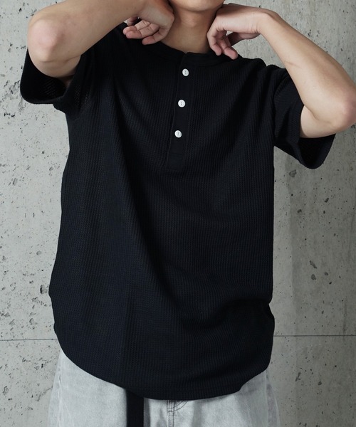 JEMORGAN(ジェーイーモーガン)の「"04"≪JEMORGAN≫パックT ワッフル ヘンリーネック 半袖Tシャツ(Tシャツ/カットソー・メンズ・オフホワイト/ブラック/アイボリー・SMALL/MEDIUM/LARGE/X-LARGE)」の22枚目の写真