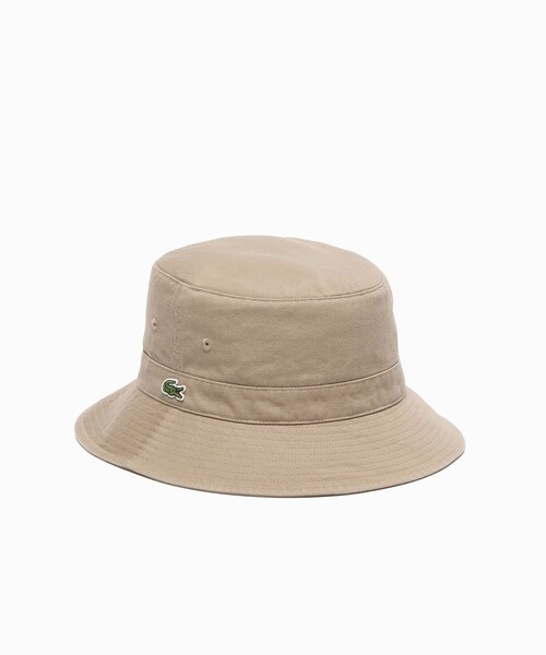 LACOSTE（ラコステ）の「ウォッシュドコットンバケットハット（ハット・メンズ・ブラック/ベージュ・FREE）」の2枚目の写真