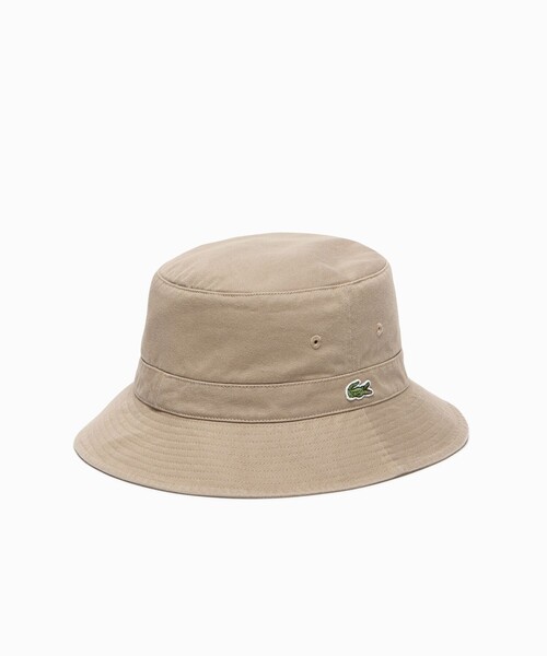 LACOSTE（ラコステ）の「ウォッシュドコットンバケットハット（ハット・メンズ・ブラック/ベージュ・FREE）」の4枚目の写真