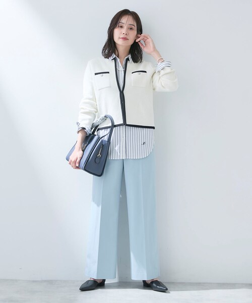 INDIVI（インディヴィ）の「【軽量／セレモニー】ブークレジャケット ニットカーディガン（カーディガン/ボレロ・レディース・ホワイト系7/ブルー系9/ブラック・38/15 /13/05/34）」の11枚目の写真