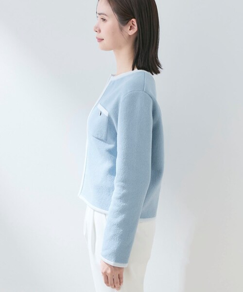 INDIVI（インディヴィ）の「【軽量／セレモニー】ブークレジャケット ニットカーディガン（カーディガン/ボレロ・レディース・ホワイト系7/ブルー系9/ブラック・38/15 /13/05/34）」の19枚目の写真