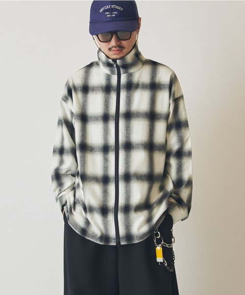 Lui's(ルイス)の「【CHEMISE】 スタンドカラー オンブレーシャツジャケット(シャツ/ブラウス・メンズ・ブラック/ネイビー/ホワイト・FREE)」の21枚目の写真