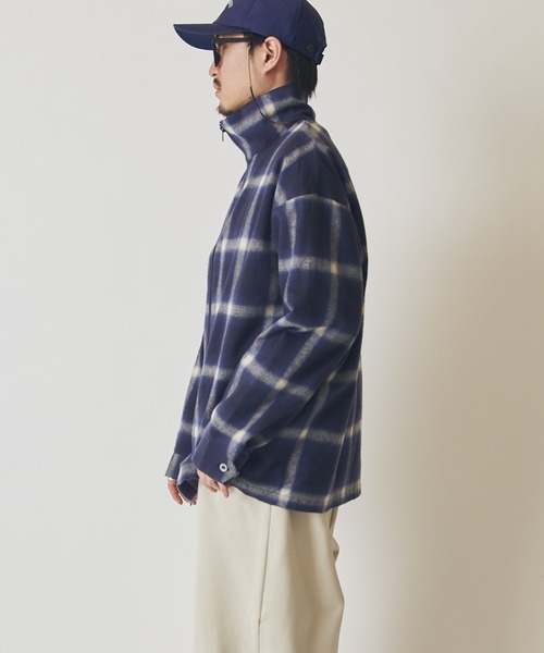 Lui's(ルイス)の「【CHEMISE】 スタンドカラー オンブレーシャツジャケット(シャツ/ブラウス・メンズ・ブラック/ネイビー/ホワイト・FREE)」の18枚目の写真
