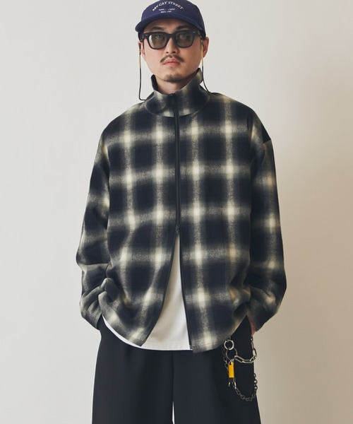 Lui's(ルイス)の「【CHEMISE】 スタンドカラー オンブレーシャツジャケット(シャツ/ブラウス・メンズ・ブラック/ネイビー/ホワイト・FREE)」の13枚目の写真