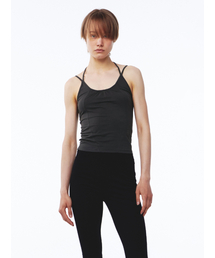 Double Strap Tank Top Charcoal