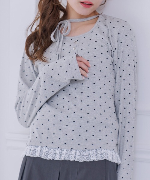 ems excite(エムズエキサイト)の「ホルター付アソートCT(Tシャツ/カットソー・レディース・ホワイト/ブラック系その他/グレー系その他・FREE)」の3枚目の写真