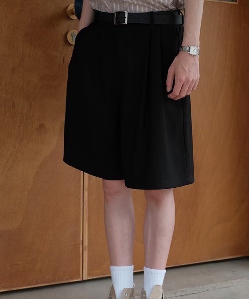 SHEPP(シープ)の「【26年春夏新作】2タックハーフスラックス(スラックス・メンズ・グレー/ブラック・M/L)」の5枚目の写真