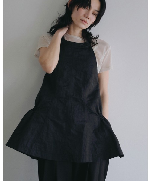 anuke（アンヌーク）の「Ribbon Peplum Tops（Tシャツ/カットソー・レディース・ブラウン/ブラック・FREE）」の5枚目の写真