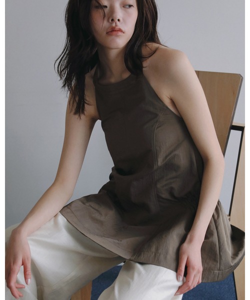 anuke（アンヌーク）の「Ribbon Peplum Tops（Tシャツ/カットソー・レディース・ブラウン/ブラック・FREE）」の8枚目の写真