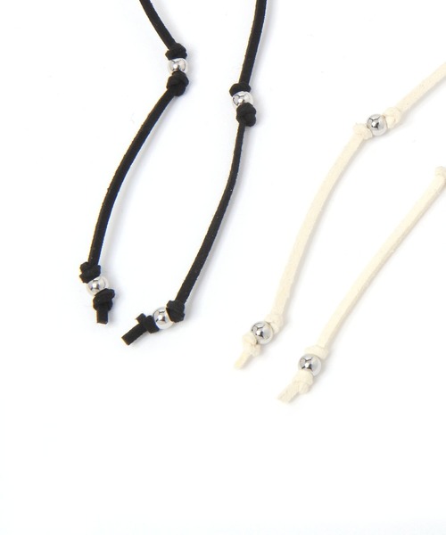 BAYFLOW（ベイフロー）の「スエードビーズチョーカー（チョーカー・レディース・ブラック/ナチュラル・FREE）」の4枚目の写真