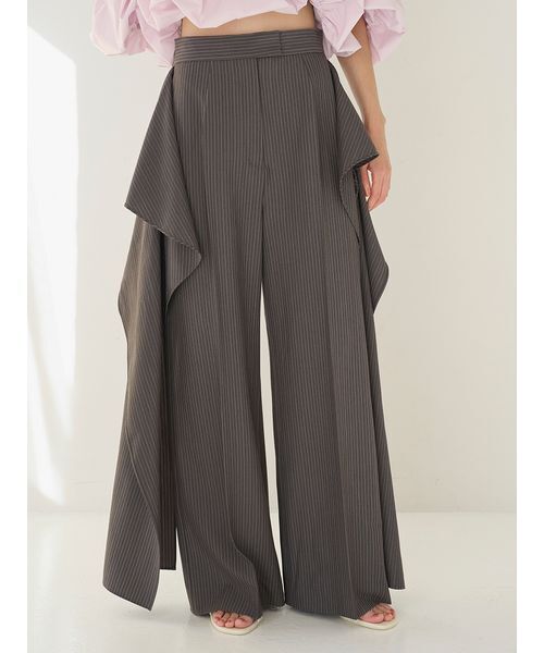 SNIDEL（スナイデル）の「リボン2wayデザインパンツ（その他パンツ・レディース・ブラック/ベージュ/グレー・1/0）」の9枚目の写真