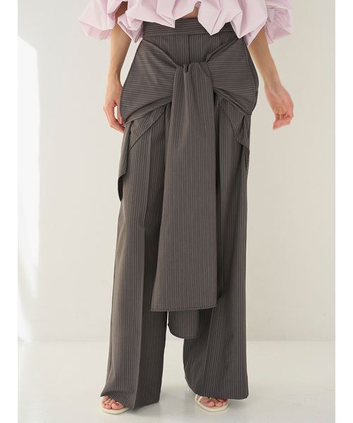 SNIDEL（スナイデル）の「リボン2wayデザインパンツ（その他パンツ・レディース・ブラック/ベージュ/グレー・1/0）」の18枚目の写真