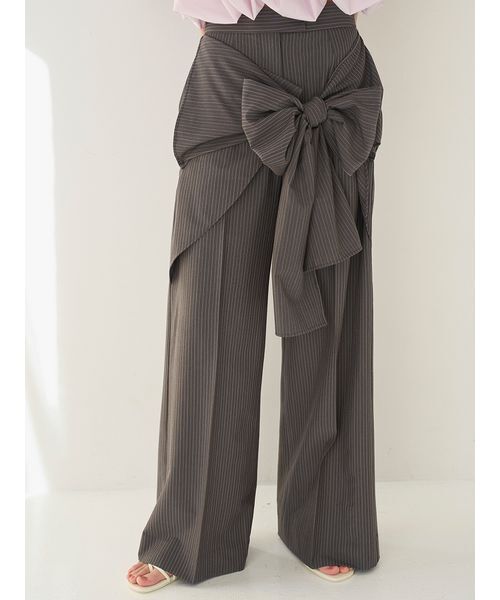 SNIDEL（スナイデル）の「リボン2wayデザインパンツ（その他パンツ・レディース・ブラック/ベージュ/グレー・1/0）」の20枚目の写真