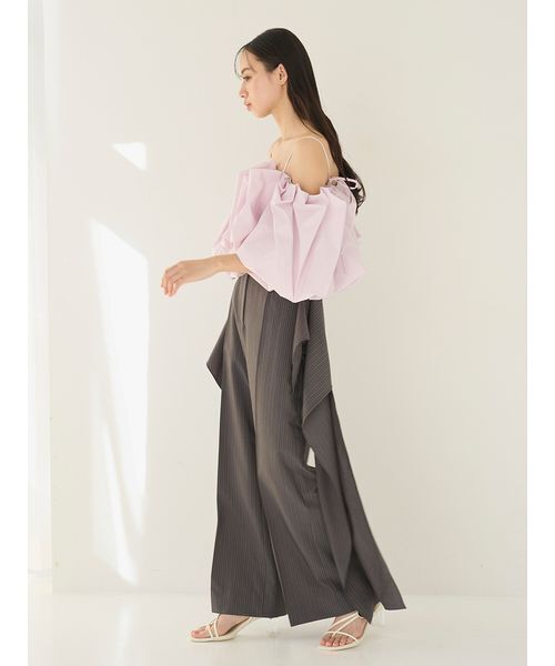 SNIDEL（スナイデル）の「リボン2wayデザインパンツ（その他パンツ・レディース・ブラック/ベージュ/グレー・1/0）」の22枚目の写真