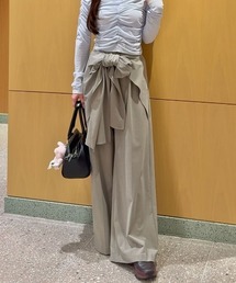 スナイデル　snidel レイヤードデザインパンツ　2025 新作 ベージュ SNIDEL｜スナイデルのパンツ（ベージュ系）通販 - ZOZOTOWN