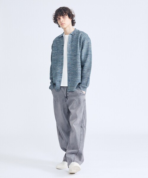ABAHOUSE(アバハウス)の「ハニカムメッシュ ニットポロカーディガン / ニットシャツ(カーディガン/ボレロ・メンズ・ブラック/ブルー/グリーン系その他・48/46)」の18枚目の写真