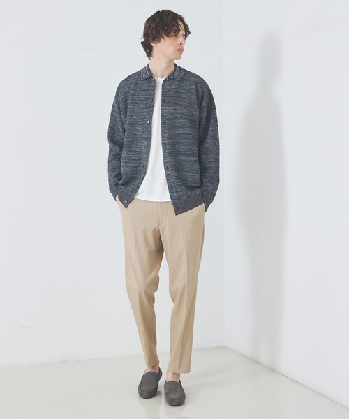 ABAHOUSE（アバハウス）の「ハニカムメッシュ ニットポロカーディガン / ニットシャツ（カーディガン/ボレロ・メンズ・ブラック/ブルー/グリーン系その他・48/46）」の5枚目の写真