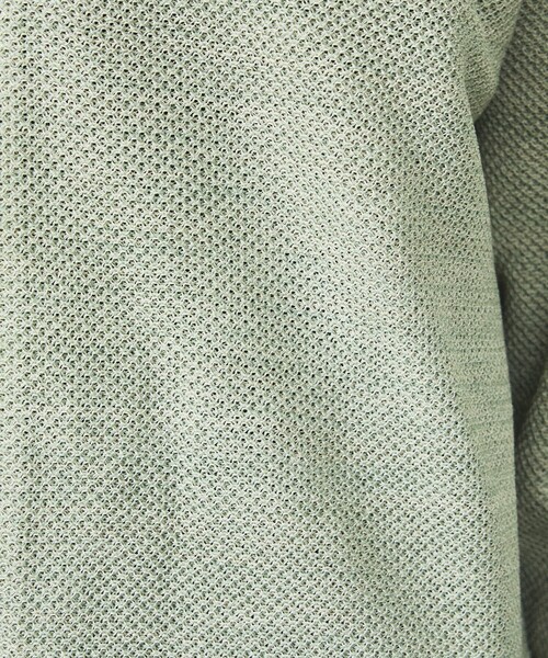 ABAHOUSE（アバハウス）の「ハニカムメッシュ ニットポロカーディガン / ニットシャツ（カーディガン/ボレロ・メンズ・ブラック/ブルー/グリーン系その他・48/46）」の6枚目の写真