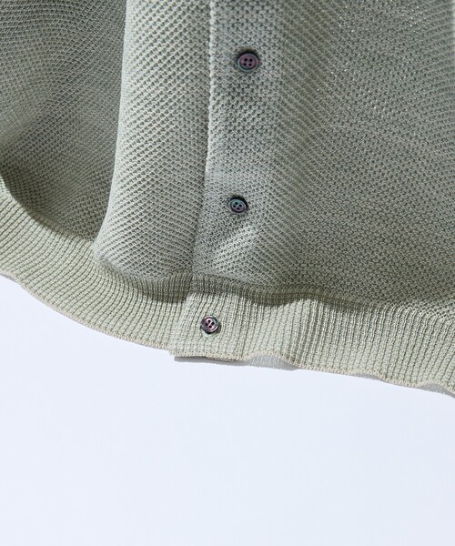 ABAHOUSE（アバハウス）の「ハニカムメッシュ ニットポロカーディガン / ニットシャツ（カーディガン/ボレロ・メンズ・ブラック/ブルー/グリーン系その他・48/46）」の10枚目の写真