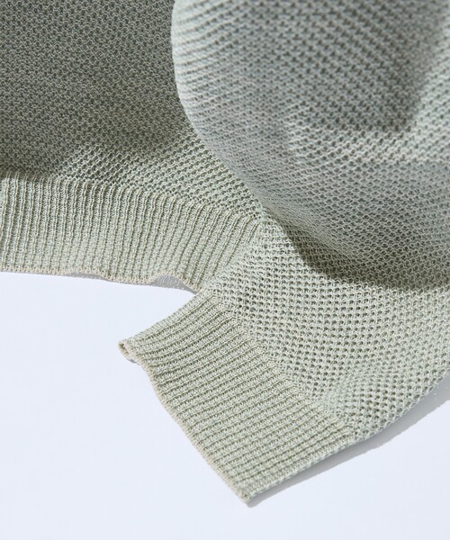 ABAHOUSE（アバハウス）の「ハニカムメッシュ ニットポロカーディガン / ニットシャツ（カーディガン/ボレロ・メンズ・ブラック/ブルー/グリーン系その他・48/46）」の11枚目の写真