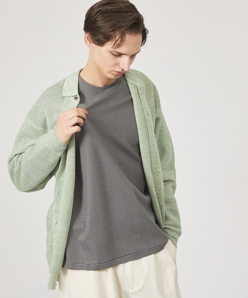 ABAHOUSE（アバハウス）の「ハニカムメッシュ ニットポロカーディガン / ニットシャツ（カーディガン/ボレロ・メンズ・ブラック/ブルー/グリーン系その他・48/46）」の16枚目の写真