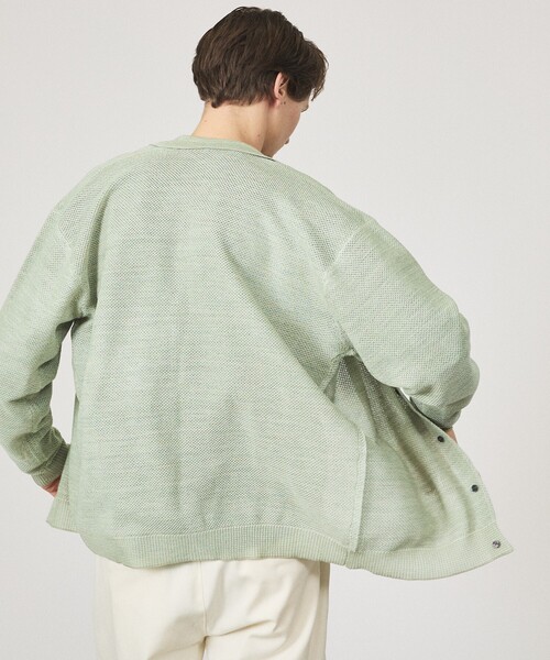 ABAHOUSE（アバハウス）の「ハニカムメッシュ ニットポロカーディガン / ニットシャツ（カーディガン/ボレロ・メンズ・ブラック/ブルー/グリーン系その他・48/46）」の17枚目の写真