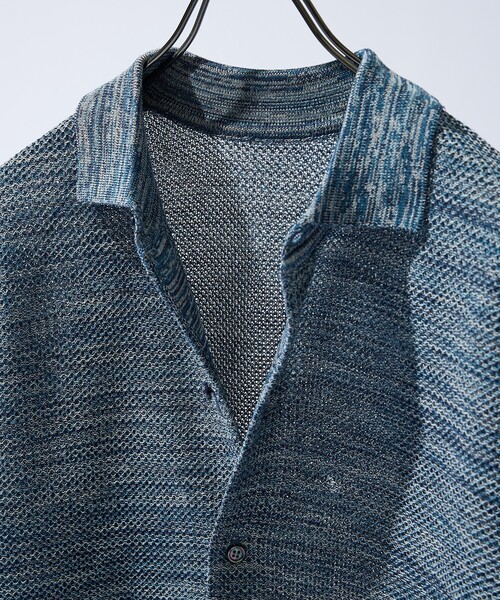 ABAHOUSE（アバハウス）の「ハニカムメッシュ ニットポロカーディガン / ニットシャツ（カーディガン/ボレロ・メンズ・ブラック/ブルー/グリーン系その他・48/46）」の22枚目の写真