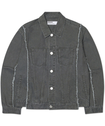 ROUGH CUT TRUCKER JACKET - WASHED CHARCOAL