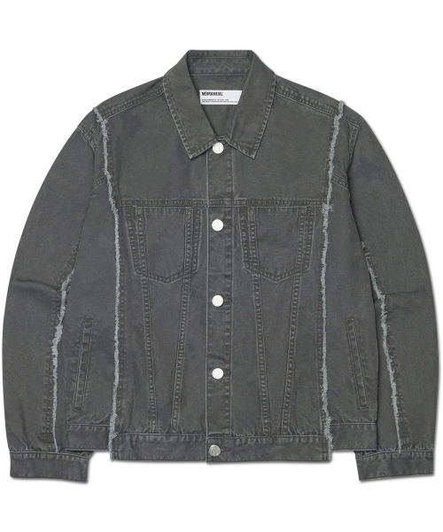 NOMANUAL(NOMANUAL)の「ROUGH CUT TRUCKER JACKET - WASHED CHARCOAL(デニムジャケット・レディース・その他・X-LARGE/LARGE/MEDIUM)」の1枚目の写真