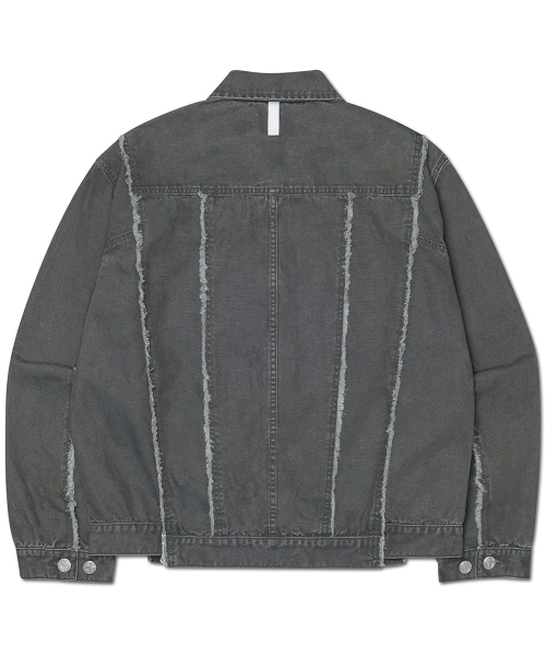 NOMANUAL(NOMANUAL)の「ROUGH CUT TRUCKER JACKET - WASHED CHARCOAL(デニムジャケット・レディース・その他・X-LARGE/LARGE/MEDIUM)」の2枚目の写真