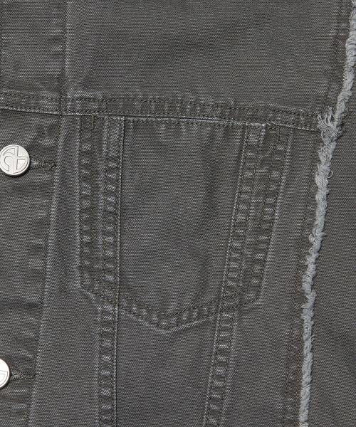 NOMANUAL(NOMANUAL)の「ROUGH CUT TRUCKER JACKET - WASHED CHARCOAL(デニムジャケット・レディース・その他・X-LARGE/LARGE/MEDIUM)」の6枚目の写真