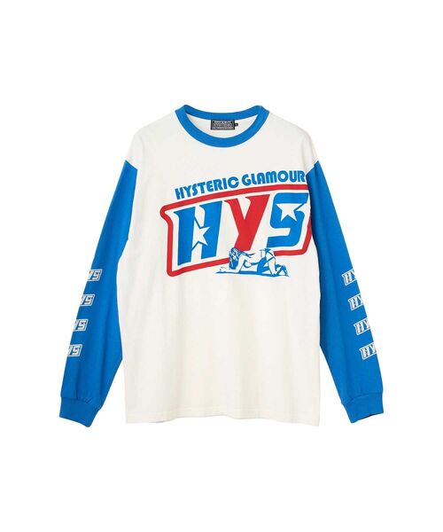 HYSTERIC GLAMOUR（ヒステリックグラマー）の「DART TRACK Tシャツ（Tシャツ/カットソー・メンズ・ブラック/ホワイト・X-LARGE/LARGE/MEDIUM/SMALL）」の2枚目の写真