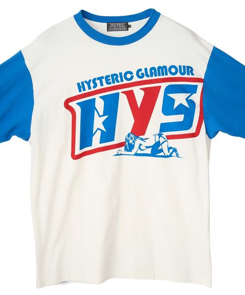HYSTERIC GLAMOUR（ヒステリックグラマー）の「DART TRACK Tシャツ（Tシャツ/カットソー・メンズ・ブラック/ホワイト・X-LARGE/LARGE/MEDIUM/SMALL）」の4枚目の写真