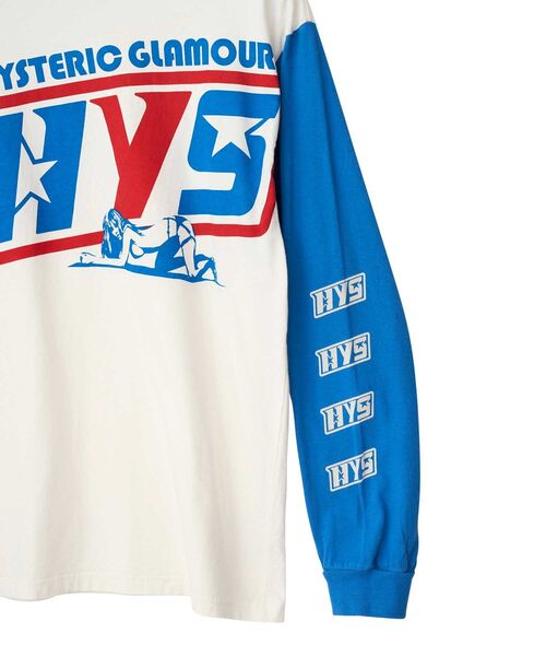 HYSTERIC GLAMOUR（ヒステリックグラマー）の「DART TRACK Tシャツ（Tシャツ/カットソー・メンズ・ブラック/ホワイト・X-LARGE/LARGE/MEDIUM/SMALL）」の5枚目の写真